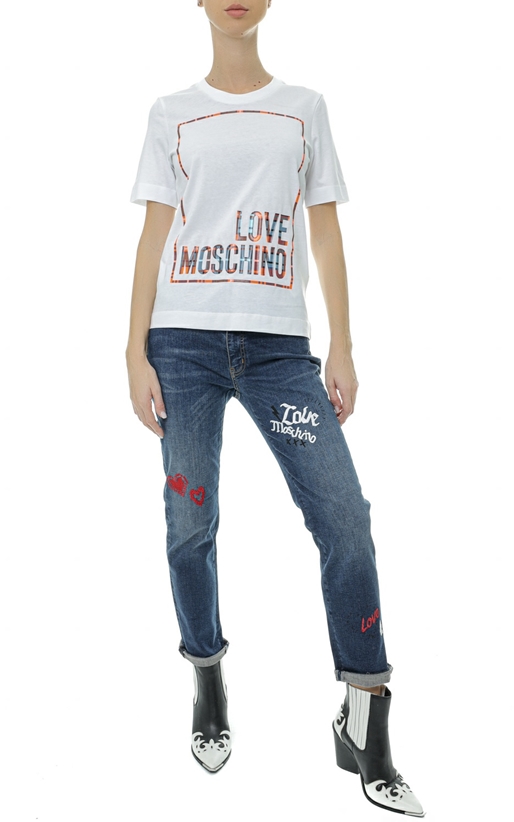 LOVE MOSCHINO-Jeans cu broderie 